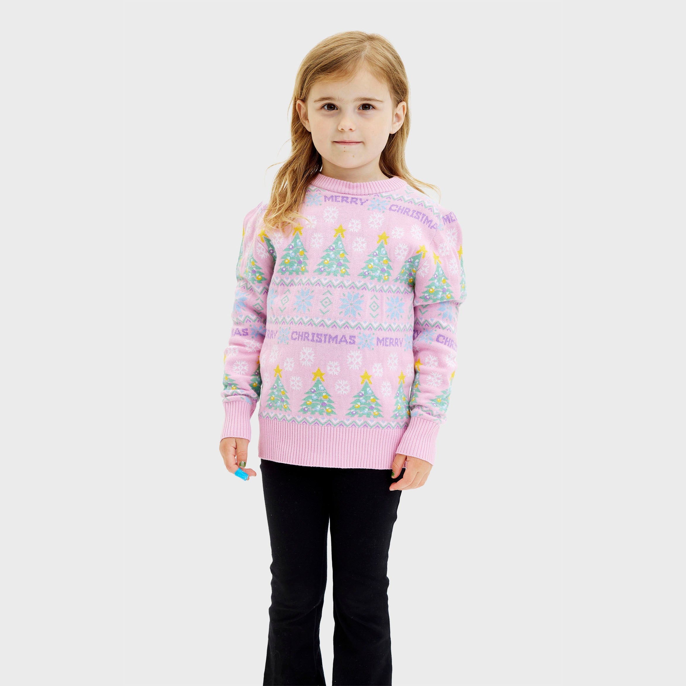 The pink christmas sweater - child.